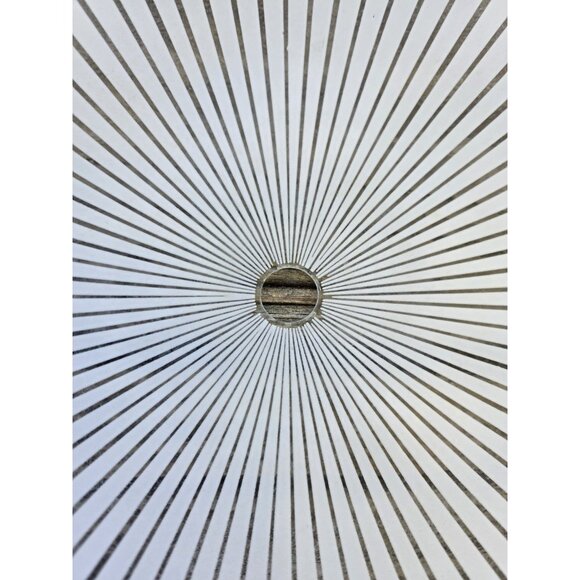 Round 14" White MCM Glass Ceiling Shade Light Dome Atomic Starburst - Picture 10 of 11